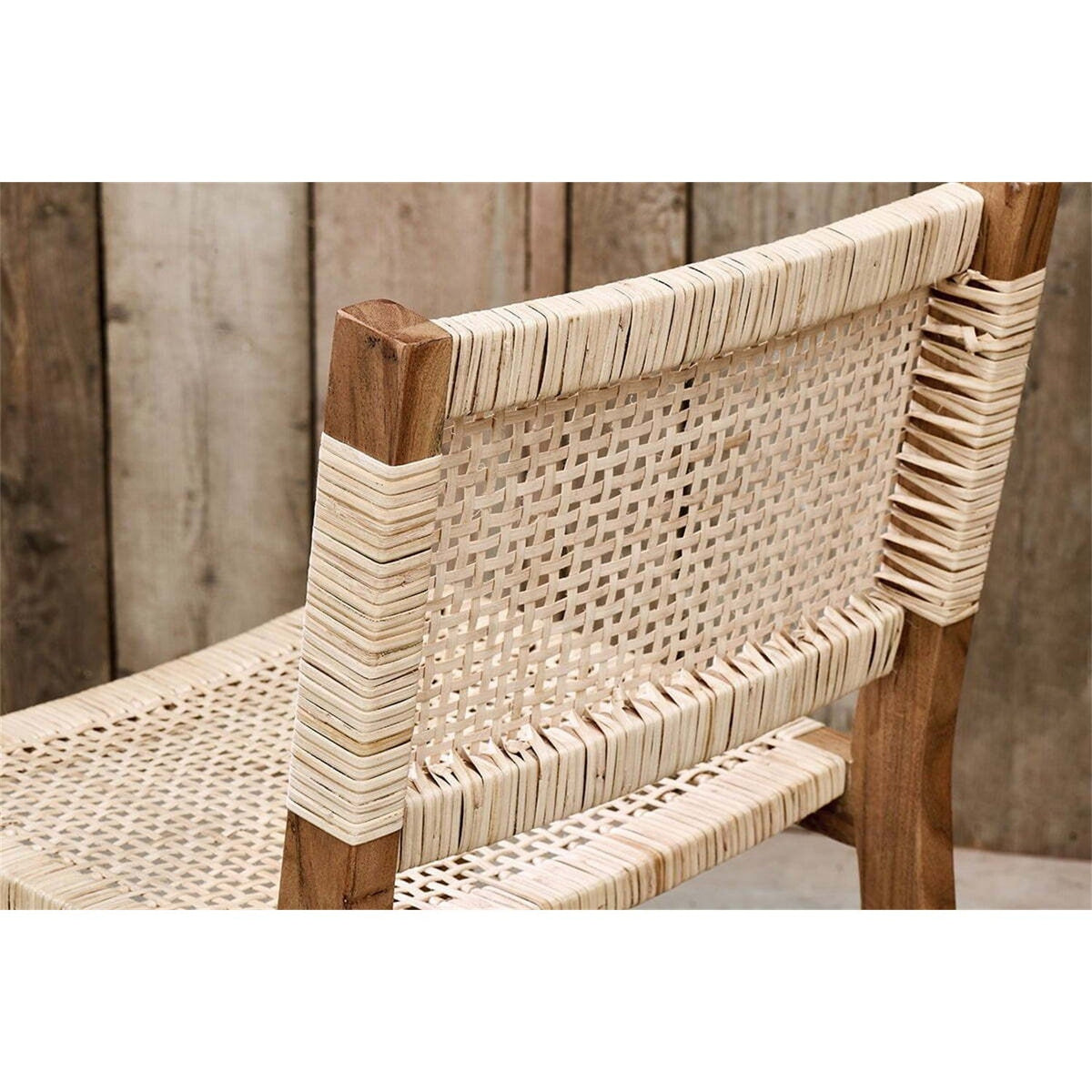 Madrisana Acacia & Rattan Bar Stool - Natural