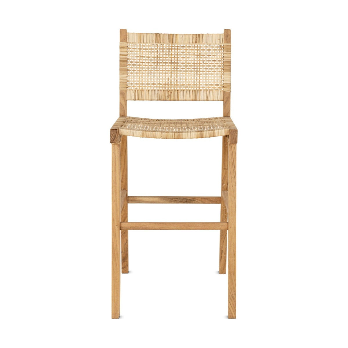 Madrisana Acacia & Rattan Bar Stool - Natural