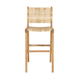 Madrisana Acacia & Rattan Bar Stool - Natural