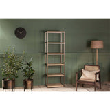 Marjori Narrow Mango Wood & Iron Shelving Unit - Natural