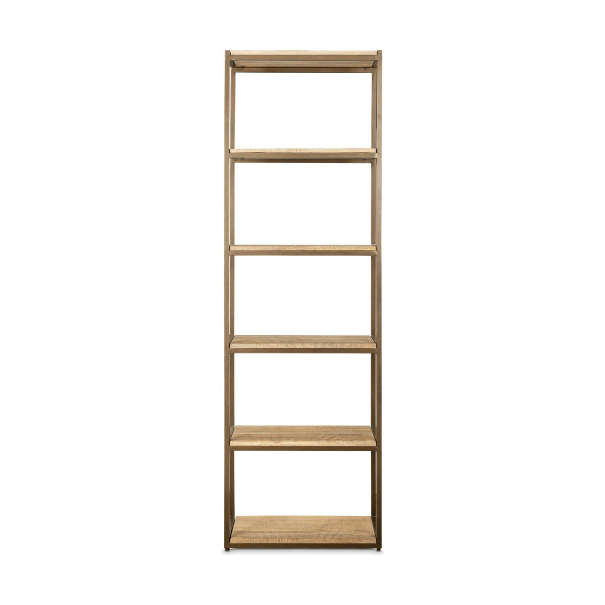 Marjori Narrow Mango Wood & Iron Shelving Unit - Natural