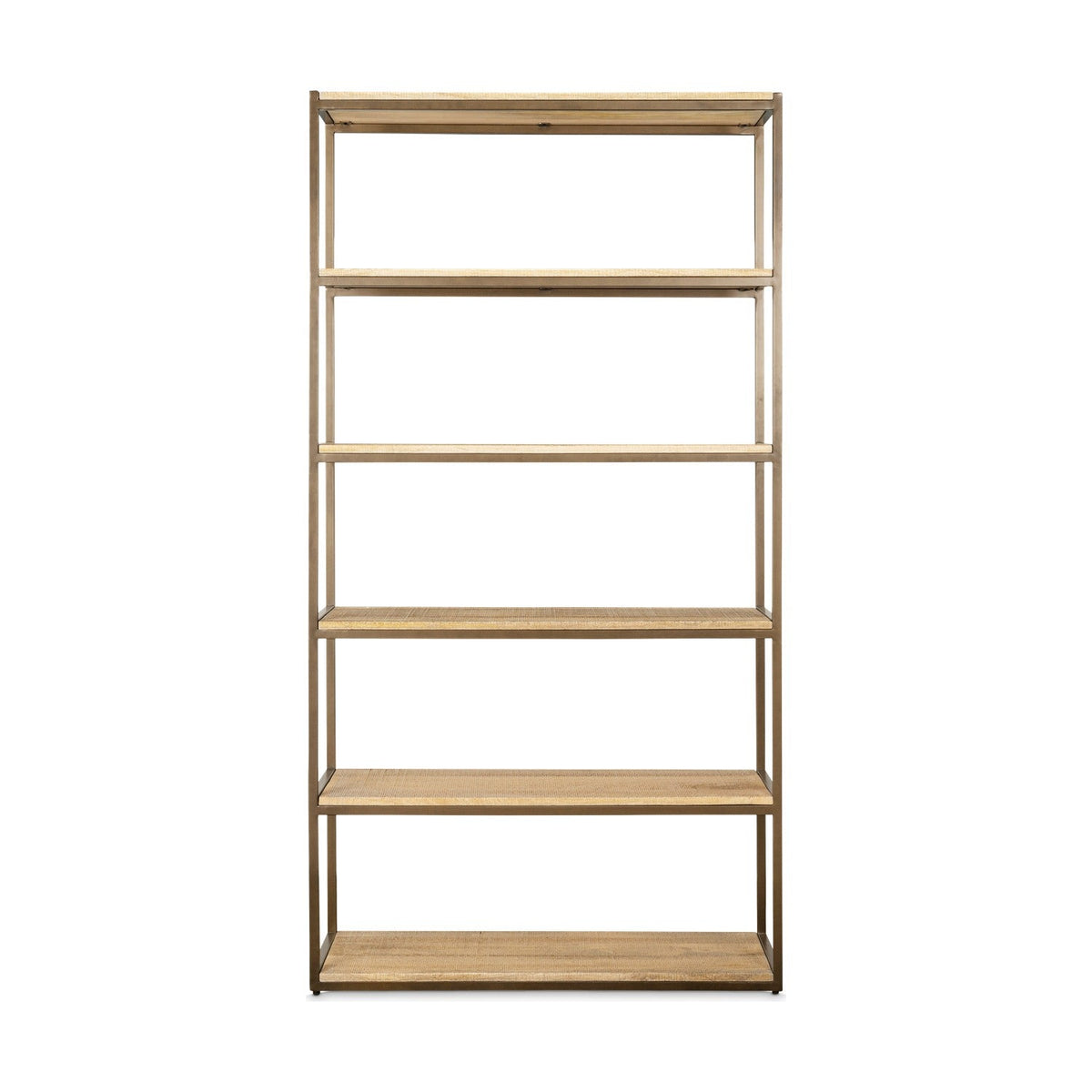 Marjori Wide Mango Wood & Iron Shelving Unit - Natural