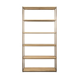 Marjori Wide Mango Wood & Iron Shelving Unit - Natural
