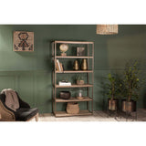 Marjori Wide Mango Wood & Iron Shelving Unit - Natural
