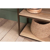 Marjori Wide Mango Wood & Iron Shelving Unit - Natural