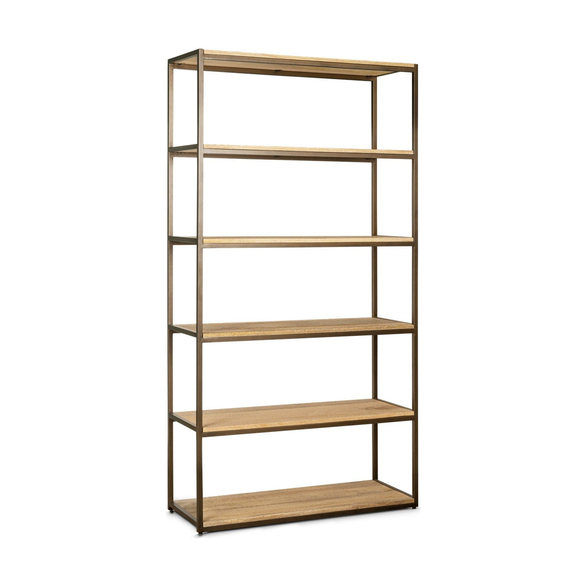Marjori Wide Mango Wood & Iron Shelving Unit - Natural