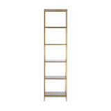 Mahi 170 x 46 x 36cm Shelving Unit - Antique Brass
