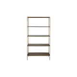 Mahi Wide Shelving Unit - Antique Brass