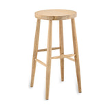 Mengwi Round Mango Wood Bar Stool - Natural