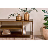 Mahi Iron Media Shelving Unit - Brass