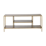 Mahi Iron Media Shelving Unit - Brass