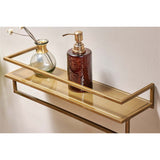 Mahi Wall Shelf With Towel Rail - Brass