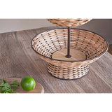Montali Rattan 2 Tier Cake Stand - Black & Natural