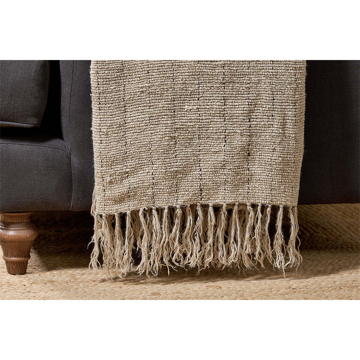 Mayla 140 x 200cm Linen Throw - Natural