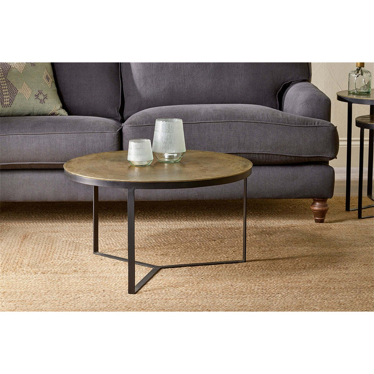 Maba Coffee Table - Antique Brass