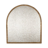 Murwara Antique Glass Arched Wall Mirror - Antique Brass