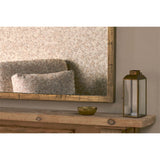 Murwara Antique Glass Arched Wall Mirror - Antique Brass