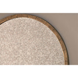 Murwara Antique Glass Arched Wall Mirror - Antique Brass