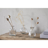 Mayumi Recycled Glass Bud Vases - Clear - Set of 3