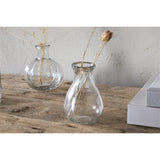 Mayumi Recycled Glass Bud Vases - Clear - Set of 3