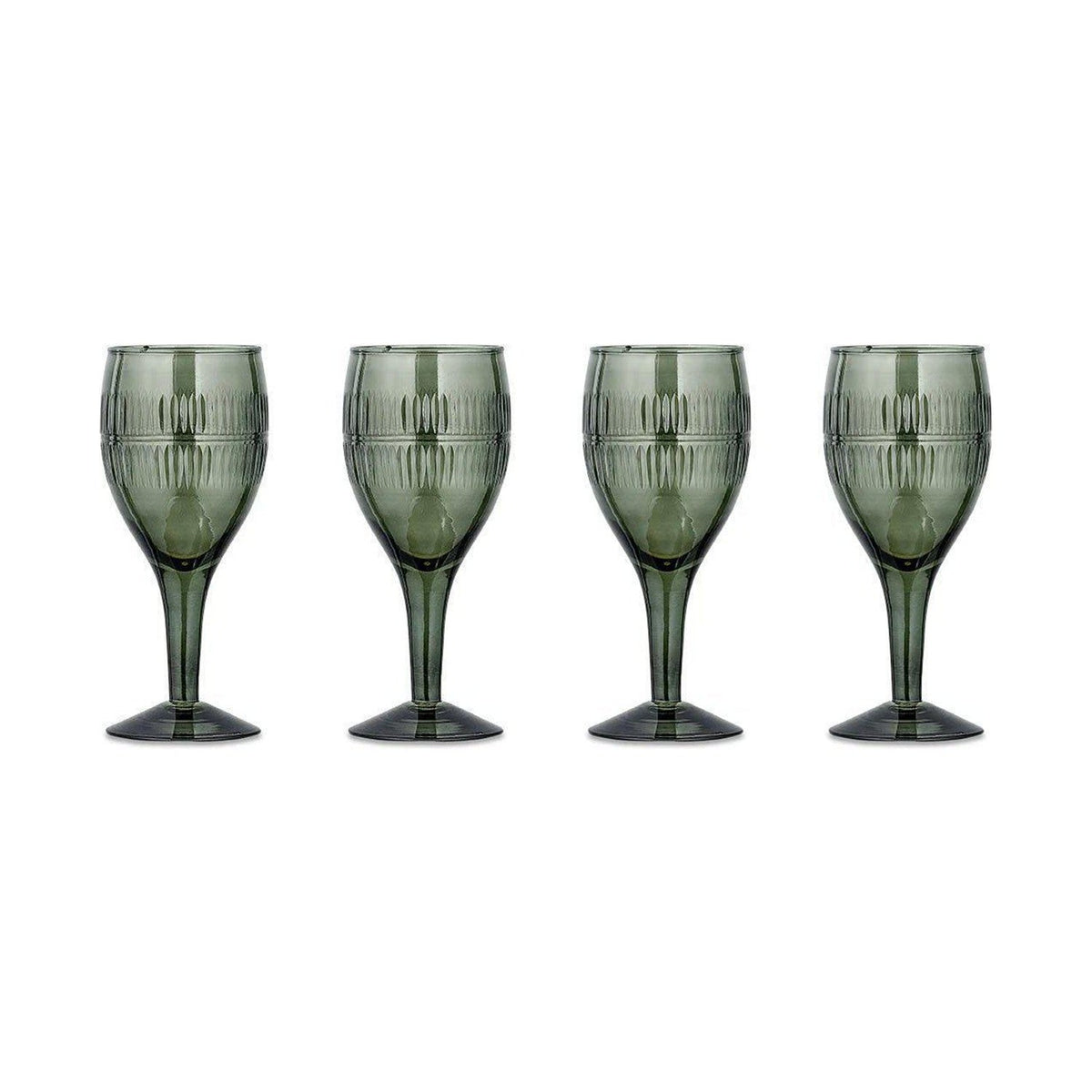 Mila Wine Glasses - Dark Emerald - Set of 4