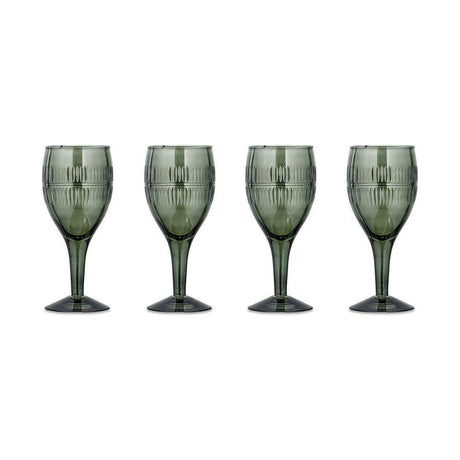 Mila Wine Glasses - Dark Emerald - Set of 4