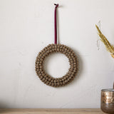 Madhi Small Wire Ball Christmas Wreath - Brass