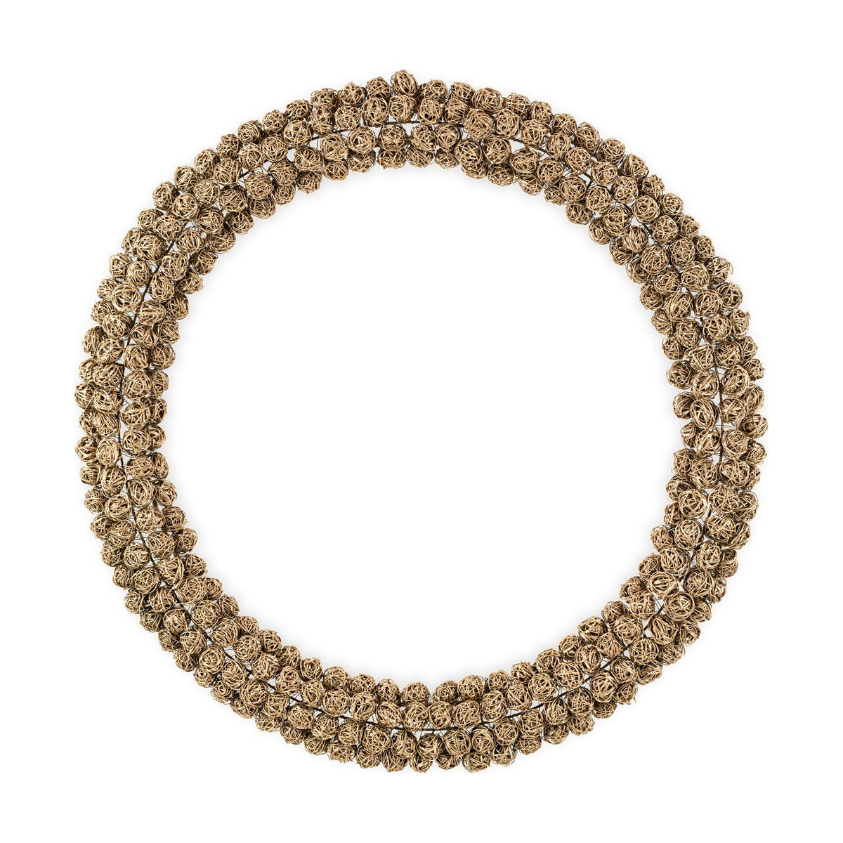 Madhi Large Wire Ball Christmas Wreath - Brass