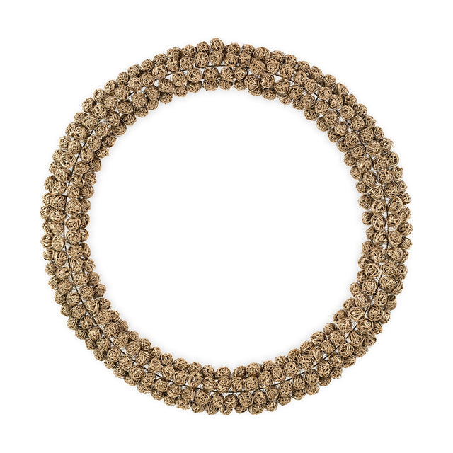 Madhi Large Wire Ball Christmas Wreath - Brass