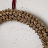 Madhi Large Wire Ball Christmas Wreath - Brass