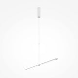 Explore the Supersymmetry LED Pendant Light 17W 4000K in White, featuring a sleek horizontal LED bar and cylindrical ceiling mount. This contemporary design embodies elegance and modernity, making it perfect for a neutral backdrop.