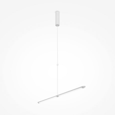 Explore the Supersymmetry LED Pendant Light 17W 4000K in White, featuring a sleek horizontal LED bar and cylindrical ceiling mount. This contemporary design embodies elegance and modernity, making it perfect for a neutral backdrop.