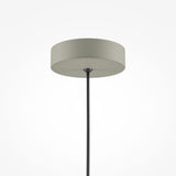 The Basic Colors Cone Pendant Light - Grey features a minimalist design with a textured round base, grey shade, and slim black suspension rod. Set against a white background, it perfectly suits any modern interior.