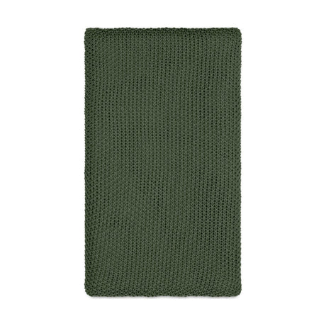 Nahan 130 x 200cm Moss Stitch Cotton Throw - Forest Green