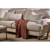Nahan Moss Stitch Cotton Throw - Rust