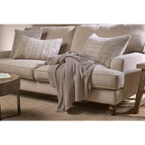 Nahan 130 x 200cm Moss Stitch Cotton Throw - Stone