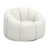 Nao Swivel Accent Chair – Ivory with Black