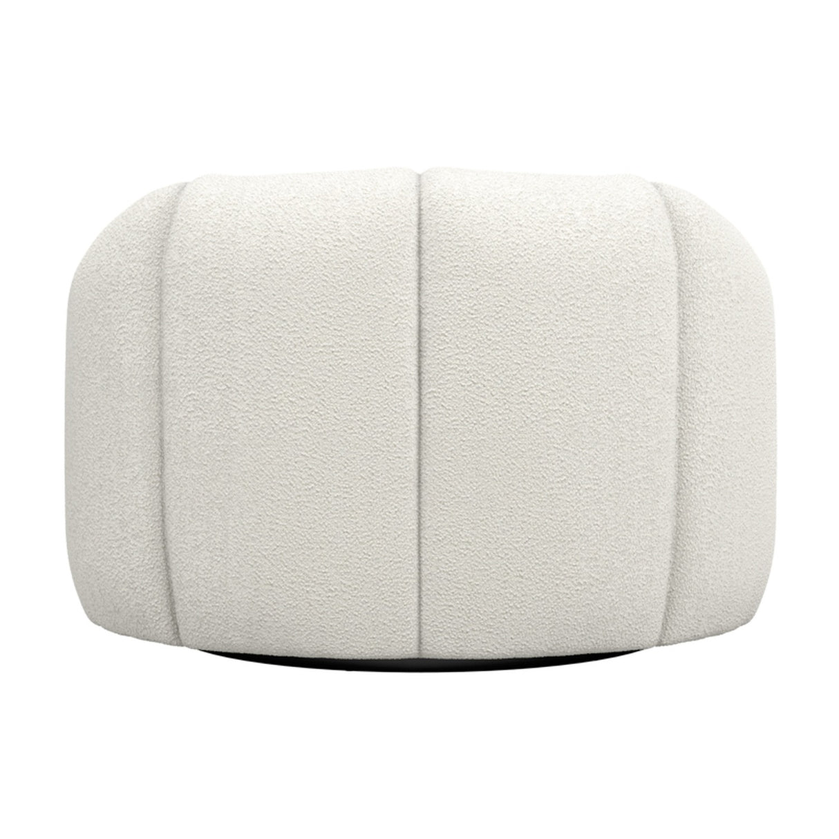 Nao Swivel Accent Chair – Ivory with Black
