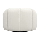 Nao Swivel Accent Chair – Ivory with Black