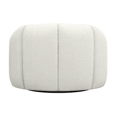 Nao Swivel Accent Chair – Ivory with Black
