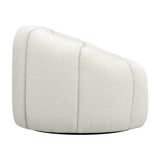 Nao Swivel Accent Chair – Ivory with Black