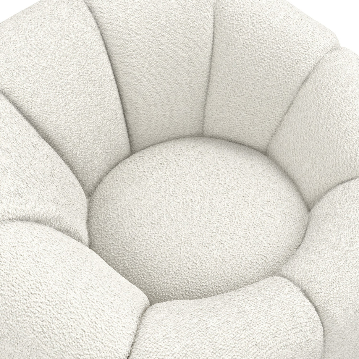 Nao Swivel Accent Chair – Ivory with Black