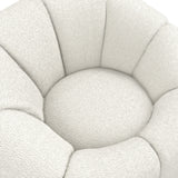 Nao Swivel Accent Chair – Ivory with Black