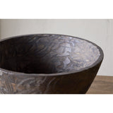 Nyati Large Mango Wood Serving Bowl - Dark Brown