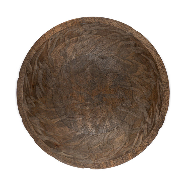 Nyati Small Wooden Serving Bowl - Dark Brown