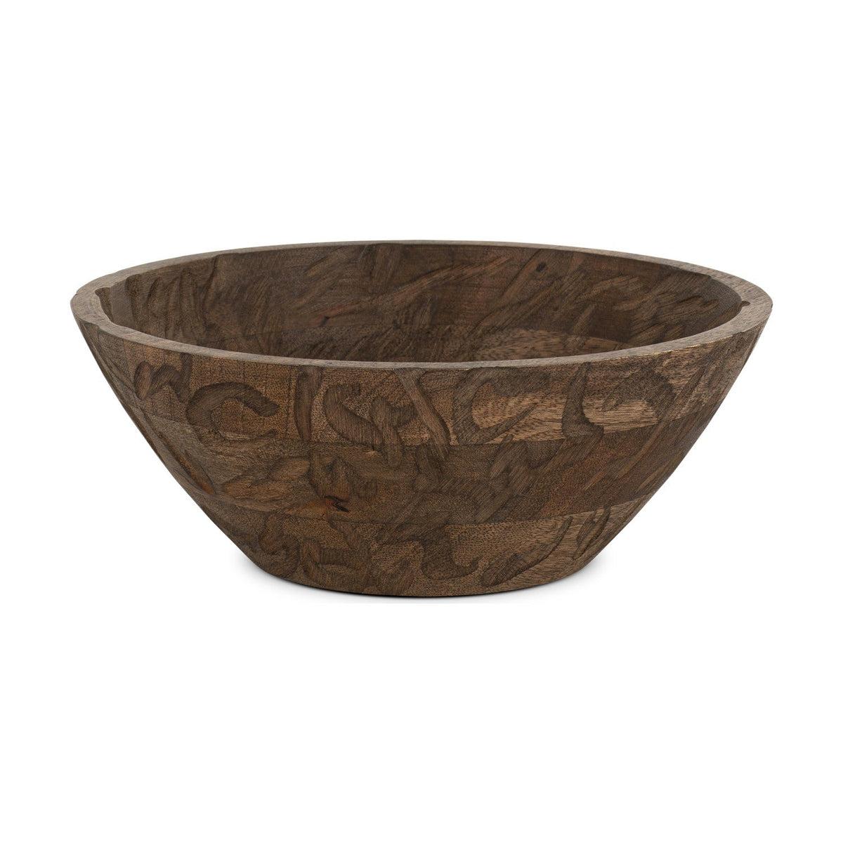 Nyati Small Wooden Serving Bowl - Dark Brown