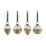 Ngolo Recycled Glass Baubles - Aged Smoke - Set of 4