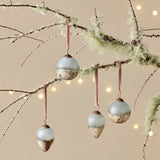 Ngolo Recycled Glass Baubles - Aged Smoke - Set of 4
