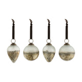 Ngolo Recycled Glass Baubles - Aged Smoke - Set of 4