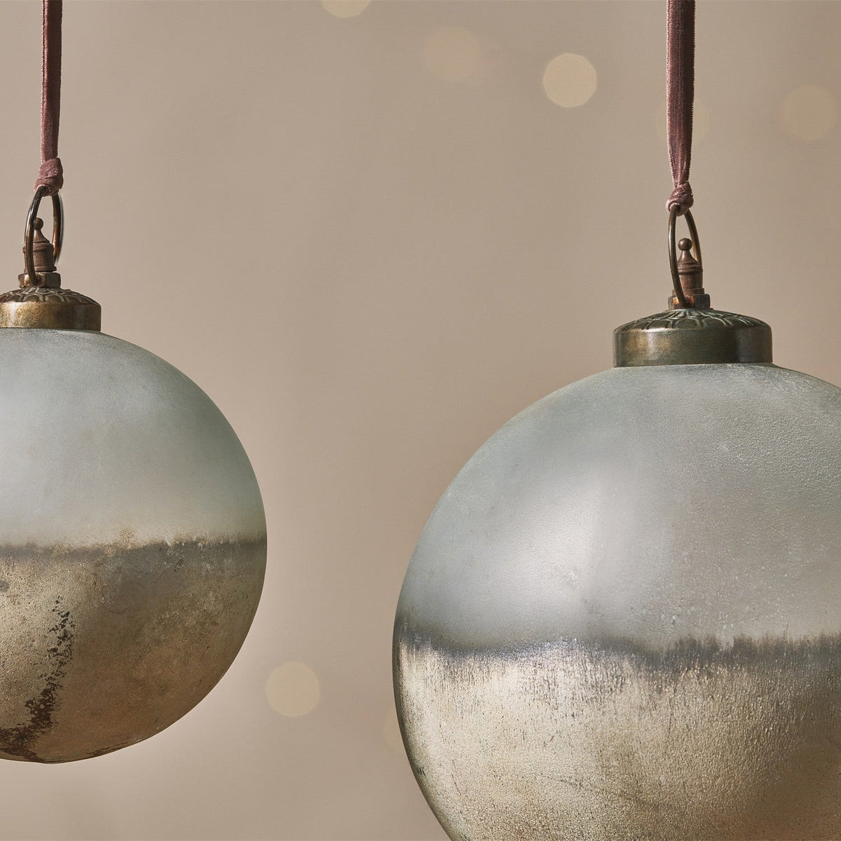 Ngolo Large Giant Glass Bauble - Aged Smoke